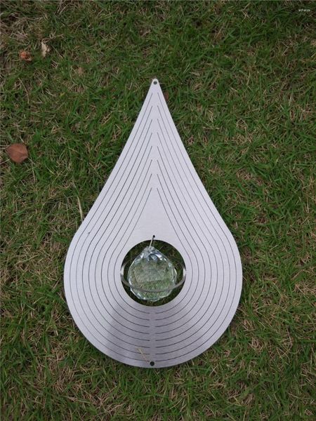 Figurines décoratives 12 pouces Spinner de vent d'eau - Drop avec une boule de cristal (5 cm) à base de tôle en acier 1 mm de haute qualité