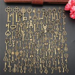 Figurines décoratives 125/40/11 pièces Vintage Bronze métal clé d'amour mixte petites clés pendentif à breloques collier fabrication de bijoux bricolage artisanat fait à la main
