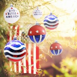 Decoratieve beeldjes 12 stcs American Independence Day Party Supplies Holiday Hanging Ball hangschenkings ornamenten decoraties