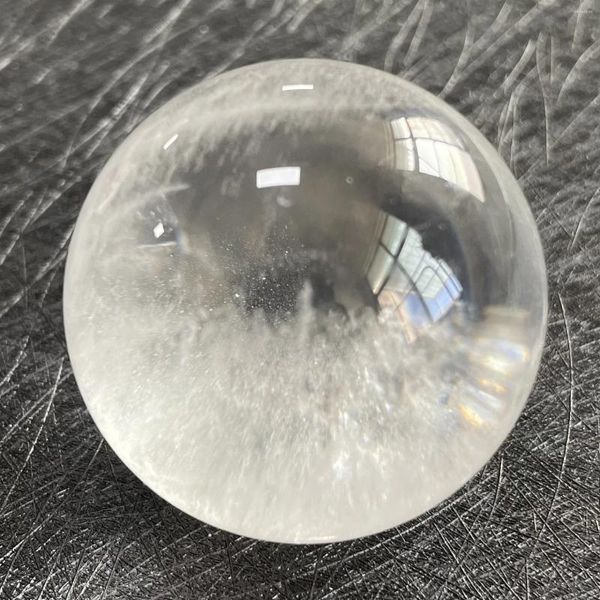 Figuras decorativas 153G Piedra natural Clear Quartz Crystal Ball Sphere Sphere Rock Polised Reiki Healing B662