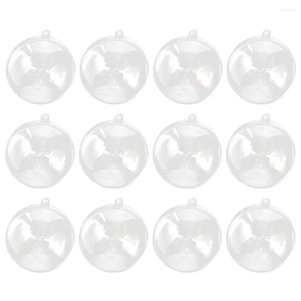 Figurines décoratives 15pcs 5cm en plastique transparent Ball Fillable Sphere creux de Noël