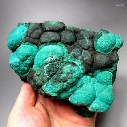 Figurines décoratives 1600 g de chrysocolle bleue, malachite verte – cristaux et pierres de guérison, spécimen minéral, décoration d'intérieur, décoration Feng Shui