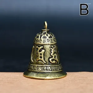 Figurines décoratives 1pc Antique Bell Mini Brass Copper Sculpture Pray Guanyin Feng Shui Invitation Bouddha Bouddhisme Home Decor