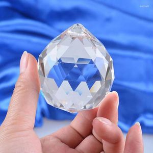Figurines décoratives 1pc Verre à facettes transparentes Crystal Ball Prism Pièces de lustre suspendus