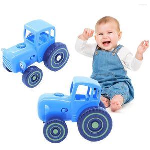 Les figurines décoratives 1pc contient un petit agriculteur de voiture Blue Tractor Pull Wire Model pour les enfants