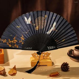 Figurines décoratives 1pc Fan bambou pliant style ancienne chinois petite robe décoration étudiant cadeau