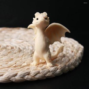Figurines décoratives 1pc Ivory Nut Western Dragon Cartoon Sculpture Sculpture Art Ornement