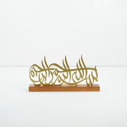 Decoratieve beeldjes 1 stc metalen ornamenten moslim eid decoratie islamitische ambachten smeedijzeren tafelblad sfeer ramadan woningdecoraties