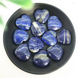 Figurines décoratives 1pc Lapis naturel lazuli en forme de coeur en forme de cardins en forme de cristal de guérison à la main Pierres et minéraux