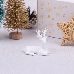 Figurines décoratives 1 pièce en plastique, Statue de cerf d'élan nordique, renne de noël, Figurine d'art, artisanat, ornement de maison, décor de Table, cadeau de fête