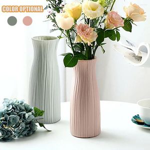 Figurines décoratives 1pc Plastic Flowing Flower Plant Pot Vase Vase Salon Room Home Wedding Decor Ornements de Noël Gift NAVIDAD 2024