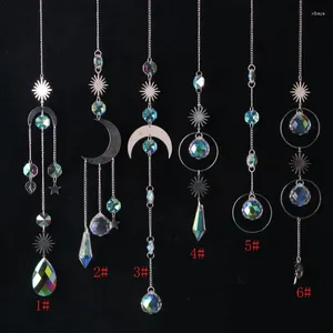 Figurines décoratives 1pcs Crystal Suncatchers Fenêtre suspendue Sun Ratgers avec Chain Rainbow Maker Prisms Decor for Home Garden Party