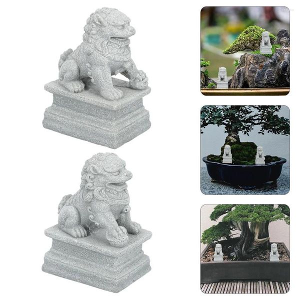 Figurines décoratines 2 paires décor de table basse décor beishi town house ornema décoration de jardin lions lions accesstes mini statue statue gardienne