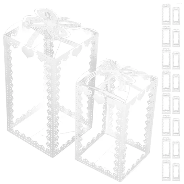 Figuras decorativas 20 piezas Caja de chocolate portátil Embalaje Organizador de dulces Contenedor de Navidad Favores de fiesta Soportes de regalo Caja de embalaje