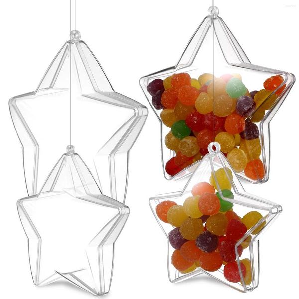 Figurines décoratives 20 PCS Decoration étoile étoiles étoiles en forme de balle de Noël décorations d'arbre de Noël