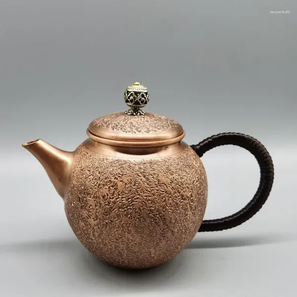 Figurines décoratives 2024 Fabriqués à la main Red Copper Brewing Rock Pot Pot Home Creative Gifts Crafts One Piece Drop