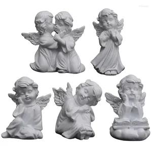 Decoratieve beeldjes 2024 Resin Angel Statue Fairy Sweet Girl Figurine Decoratie Leuke Cherubs Sculptuur Home Desktop Outdoor Decor Christma