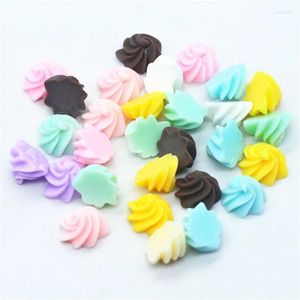 Decoratieve beeldjes 20 stcs 9mmx14 mm hars flatback ijsjes pudding miniaturen | hars Japanse snoepdeco | poppenhuis miniaturen cabochons