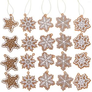 Figurines décoratives 20pcs Christmas Snowflake suspendu décorations de neige Ornements pour décoration d'arbre