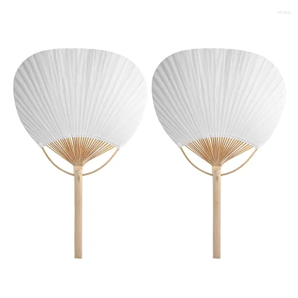 Figurines décoratives 20pcs Pure Bamboo Handle Fan de groupe de peinture de calligraphie vierge