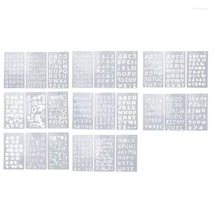 Figurines décoratives 24 feuilles de lettre de lettre pochoirs 4x7 pouces alphabet pochoir plastique pour la maison bricolage scrapbooking peinture dessin artisanat