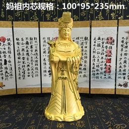 Figurines décoratives 24 cm de large # CADEAU Asie du Sud-Est HOME Company SHOP Talisman Plaqué or Mazu Le dieu de la mer Matsu Bénis Bouddha de bon augure