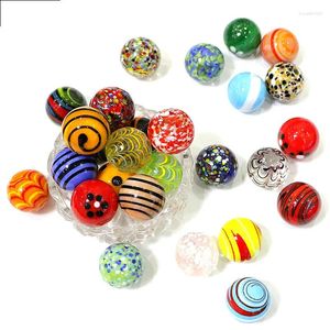 Decoratieve beeldjes 25MM Aangepaste kleurrijke handgemaakte Murano glazen knikkers ballen ornamenten huis vaas bonsai decor accessoires spel flipperkast speelgoed