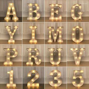 Figurines décoratives 26 Alphabet lettre numéro lampe LED lumières lumineuses nom lettres veilleuse pour fête de mariage maison chambre décoration