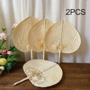 Decoratieve beeldjes 2 stuks Chinese stijl Home Decor Party Bamboe Handventilator Cadeau Vintage Koeling Handheld Strand Draagbare Bruiloft Gunst Kantoor