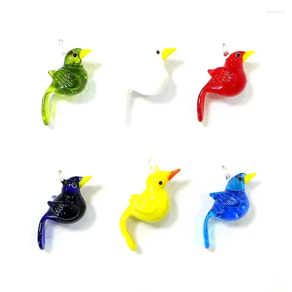 Figurines décoratives 2pcs Pâques Charme Verre Berne Pendre mignon Animal mini ornements Figurine pour décoration de jardin extérieur