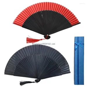 Figurines décoratives 2pcs Grand fan de soie fan chinois fans pliants pour hommes femmes performances de danse décorations de mariage cadeau