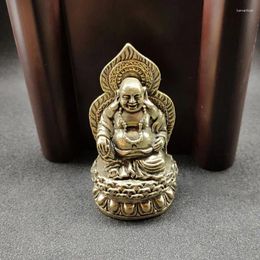 Figurines décoratives 2pcs cuivre pur da ri ri Tathagata Bouddha Statue Ornements en laiton Artisanat Home Transfert Living Room Decorations