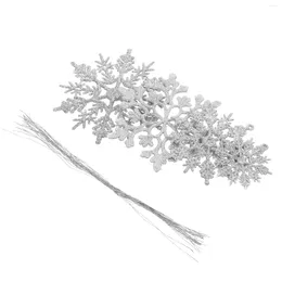 Decoratieve beeldjes 36 PCS Christmas Snowflakes Party ornament Witdecoratie Decoraties Home Kerstmisbenodigdheden Hangdoekboom