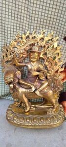 Figurines décoratives 36 cm Old Tibetan Bouddhisme Temple Temple Dorje Shugden Bouddha Statue Sculpture