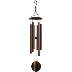 Decoratieve beeldjes 38inch 6 buizen Wind Chimes Outdoor Home Decoratie Asthetische Deep Tone Memorial Bell Aluminium Patio Courtyard Decor