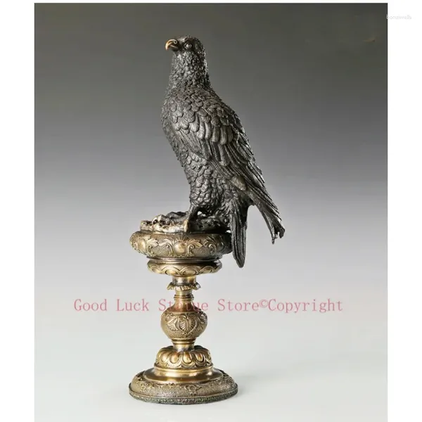 Figuras decorativas 39 cm Grandes-Top Business Art Success Mascot Mascot Arabia Eagle Falcon Hawk Statue Home Office Company Eficaz