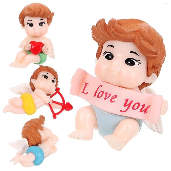 Figuras decorativas 4 PCS CUPID COMPLE DE CAR ANIVERSARIO ANIVERSARIO DE LA ESTATURA DE LA ESTATA DE LA ESTATA DE LA ESTABLE