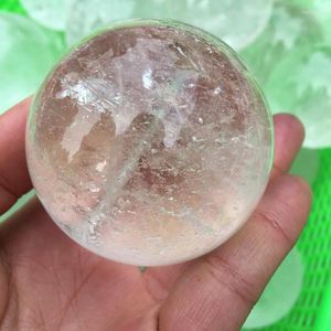 Figurines décoratives 40-50mm sphères de Quartz de qualité supérieure cristal clair sphère d'énergie de roche boule de guérison spécimen minéral pour la décoration de la maison