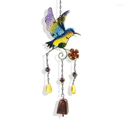 Decoratieve beeldjes 44cm regenboog kolibrie kingfisher bloem glas metaal windtim