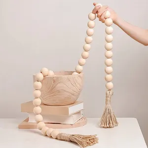 Figurines décoratives 4cm gros perle en bois guirlande pavillon de pavillon