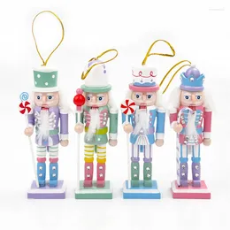 Figurines décoratives 4 pièces, poupée soldat casse-noisette de noël, ornements 12.5CM, marionnette artisanale en bois, décoration de bureau, pendentifs d'arbre