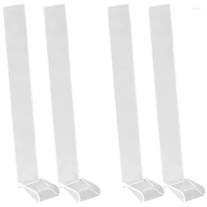 Figurines décoratives 4pcs Clear acrylique clips Clips de feuille de feuille de feuille pour le support du support