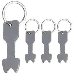 Figuras decorativas 4 piezas Token de llave portátil de llave de llave de llave portátil de llavero para carros supermercado de compras