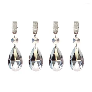 Figurines décoratives 4pcs Nappeur pendentif en métal Ensemble de clips de cristal en verre de vitre