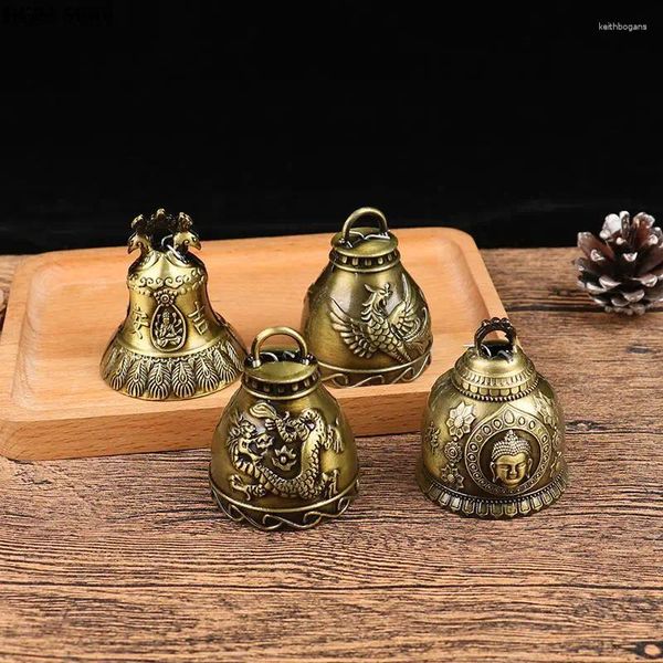 Figuras decorativas 5 6 cm Bendición de la suerte Feng Shui Casa de viento Crafts For Good Luck Buddha Patrón de estatua Campana Fortuna Carretera en casa