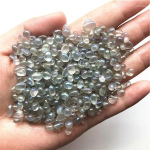 Figuritas decorativas 5-7mm blanco titanio Aura cuarzo cristal piedras minerales pulido espécimen curación cristales naturales 50g