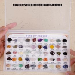 Figuras decorativas 50 piezas/caja Natural Gemstone Colorido Muestras de cristal mineral irregular para gemas y jades Primero aprecio