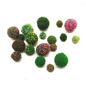Figurines décoratives 5pc Mini Grass Ball Plantes de fleurs artificielles Miniatura Ornement Craft Decor Miniature Home Decoration ACCESSOIRES DIY