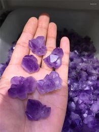 Figuras decorativas 6 PCS Energía Piedra natural Amethyst Crystal Flower Mineral Reiki Healing Rough Gemstone al por mayor