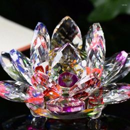Decoratieve beeldjes 60 mm Feng Shui Quartz Crystal Lotus Flower Crafts Glass Paperweight ornamenten Home Wedding Party Decor Gifts Souvenir